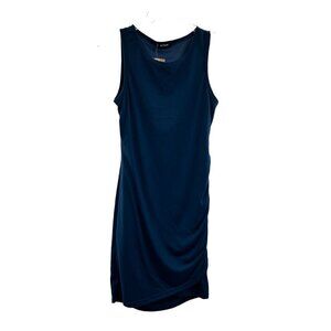 BTFBM Women's Sleeveless Ruched Sheath Dress Blue Size Small New